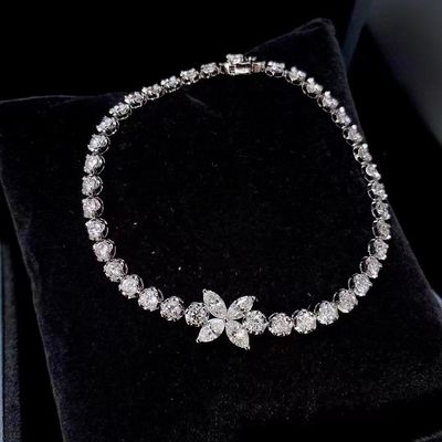 0.40ct-0.49ct D Laboratorio Cresciuto Diamante Reale Diamante Placcato Oro Braccialetto Diamante Pieno