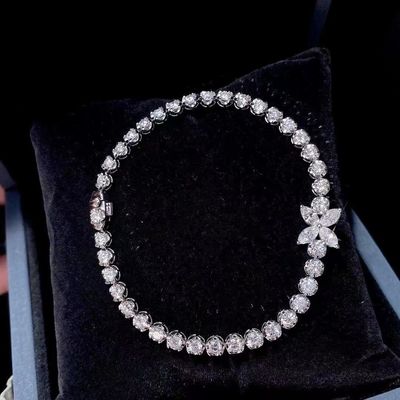0.40ct-0.49ct D Laboratorio Cresciuto Diamante Reale Diamante Placcato Oro Braccialetto Diamante Pieno
