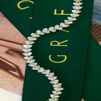 Braccialetto da tennis personalizzabile da 18K con diamante coltivati in laboratorio e goccia d'acqua di diamante