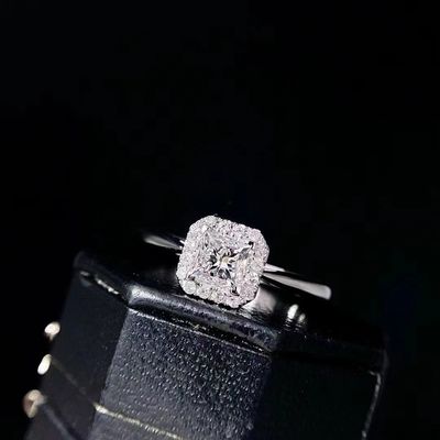 Personalizzazione sconto a tempo limitato 18K Laboratorio Diamanti Quadrato Diamante Anello FL Clarità