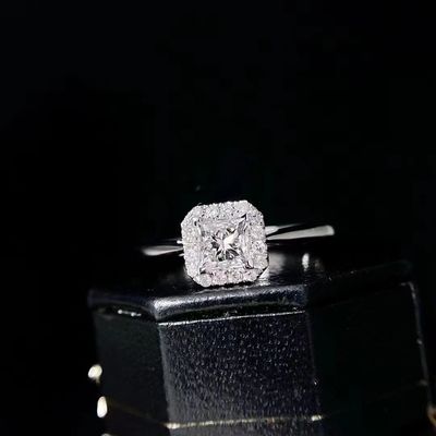 Personalizzazione sconto a tempo limitato 18K Laboratorio Diamanti Quadrato Diamante Anello FL Clarità