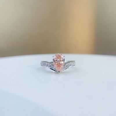 18K Oro Bianco Anello Diamante Collezione Laboratorio Personalizzabile Gioielli Diamante Con Diamanti