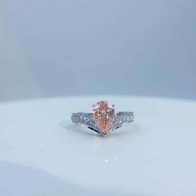 18K Oro Bianco Anello Diamante Collezione Laboratorio Personalizzabile Gioielli Diamante Con Diamanti